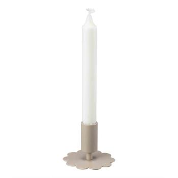 Lysestake Fie 6 cm beige med kronelys