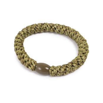 Oliven hårstrikk med gull