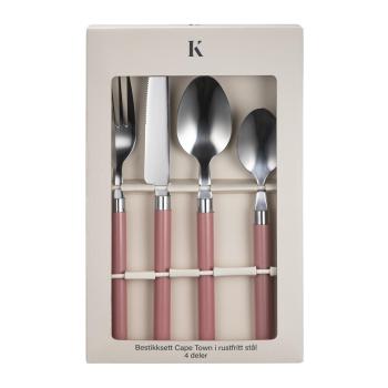 Bestikk Cape Town rosa i eske