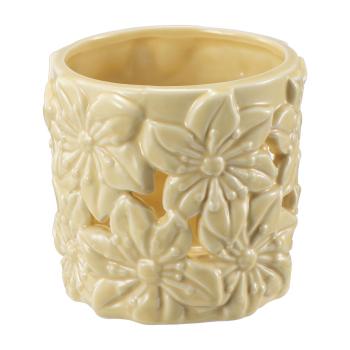 Telysholder Gul blomst 8,6 cm