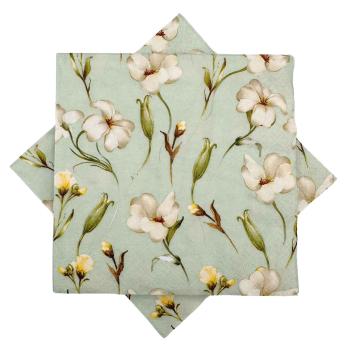 Serviett blomsterbris lys grønn	