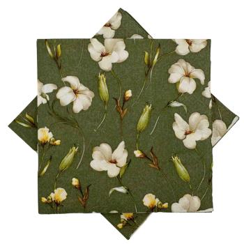 Serviett blomsterbris grønn