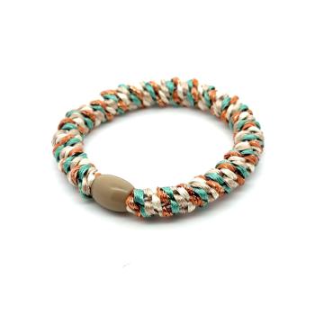 Hårstrikk, tuttifrutti, mint/gull