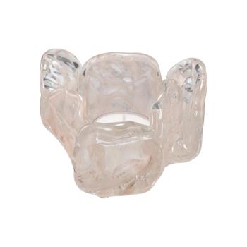 Telysholder Flow 7 cm rosa med telys