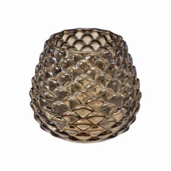 Telysholder Kongle 10cm lys brun