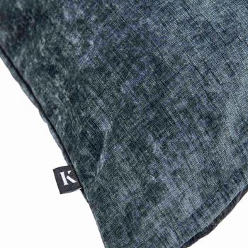 Putetrekk Chenille mørk blå, nærbilde