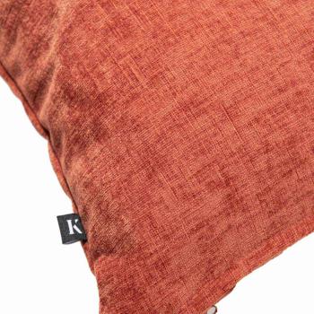 Putetrekk Chenille 48x48cm terracotta nærbilde