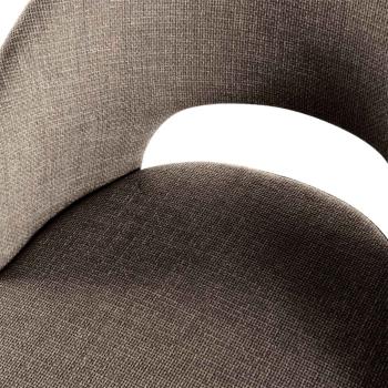 Stol Leo mørk beige nærbilde