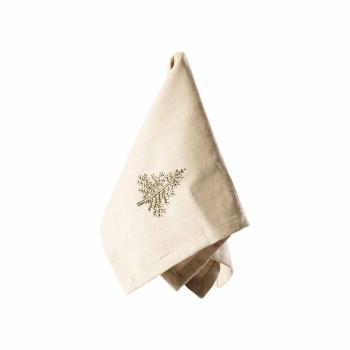 Tøyserviett med brodert tre 4pk