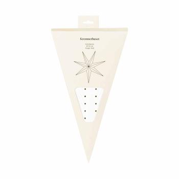 Adventstjerne 75 cm hvit innpakket