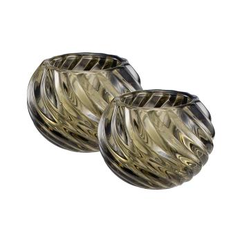 Telysholder Linda 2 pk grønn