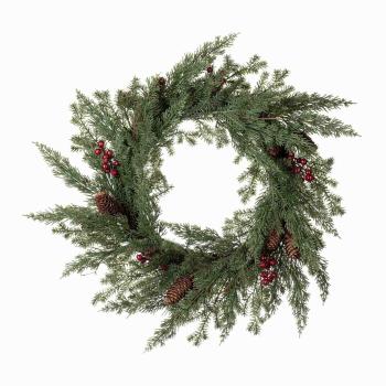 Krans med røde bær 60cm