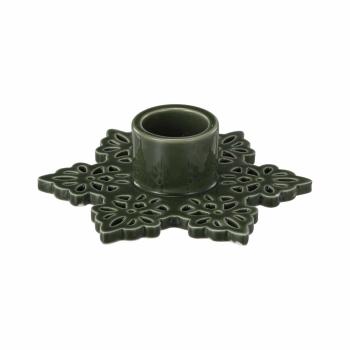 Kronelysestake Snøflak 2,7 cm grønn