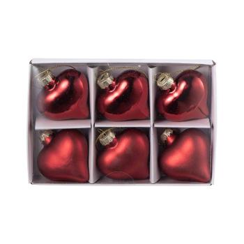 Juletrepynt Hjerter 6 pk