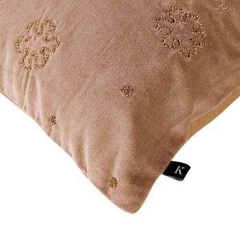 Putetrekk perler snøkrystall 48x48cm nærbilde