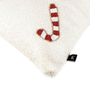 Putetrekk perler Candycane 48x48cm nærbilde