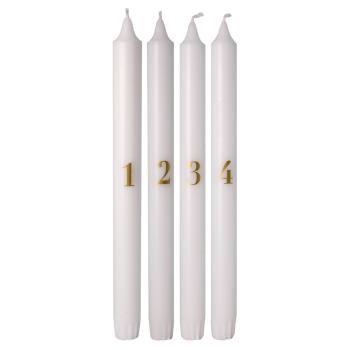 Kronelys Advent 4 pk hvit