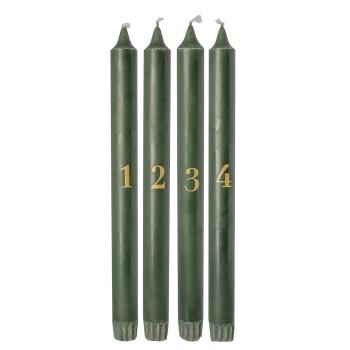 Kronelys Advent 4 pk grønn