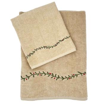 Håndklesett girlander 70x140cm, 60x40cm