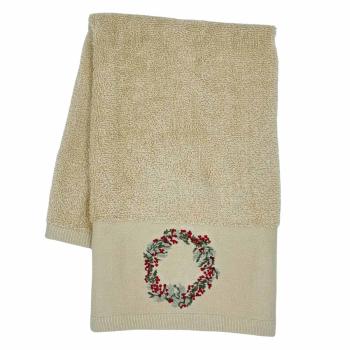 Gjestehåndkle krans beige