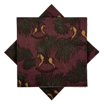 Serviett Gyngehest rød