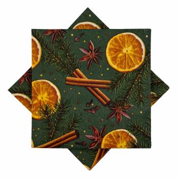 Serviett Julegløgg grønn