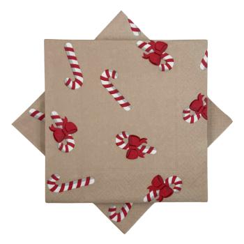 Serviett Candy cane beige