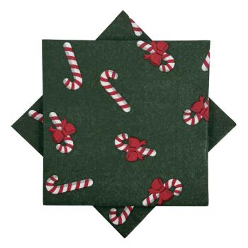 Serviett Candy cane grønn
