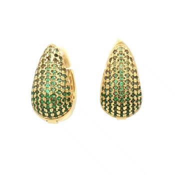 Øreringer, ombrè green G