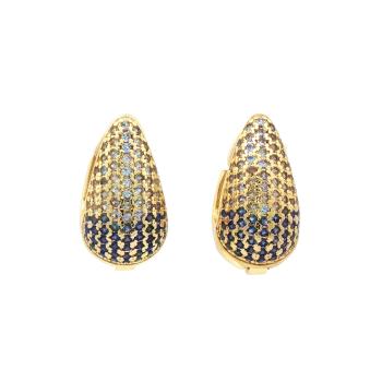 Øreringer, ombrè blue G