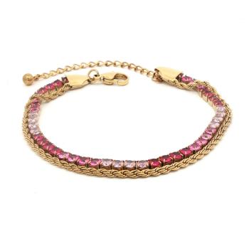 Armbånd, ombrè pink G