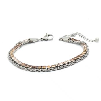 Armbånd, ombrè grey S