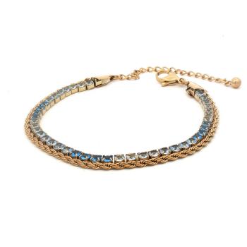 Armbånd, ombrè blue G