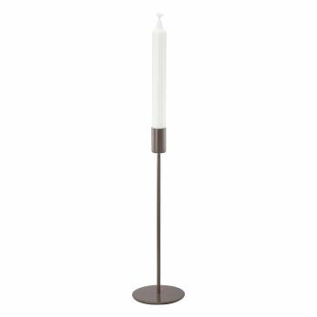 Lysestake Melina 18 cm brun med kronelys