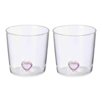 Glass hjerte 2-pk