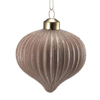 Julekule onion rille rosa