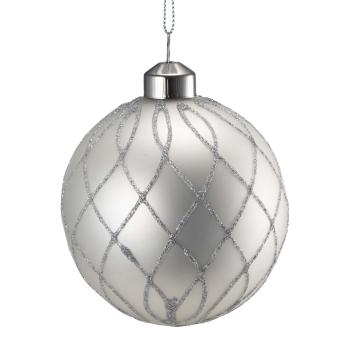 Julekule sparkle hvit nærbilde