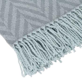 Pledd ZigZac 130x170cm blå nærbilde