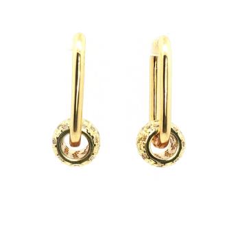 Ovale øreringer, glitrende, G