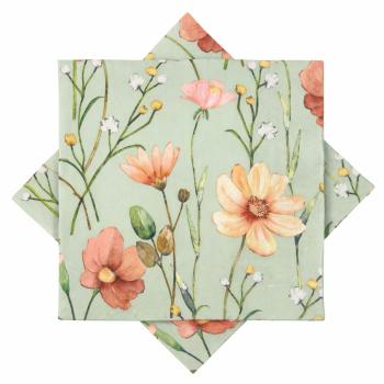 Serviett Bloom lys grønn