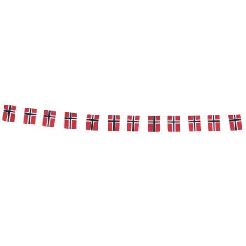 Flaggrekke 17. Mai stor 12 flagg 14x20cm