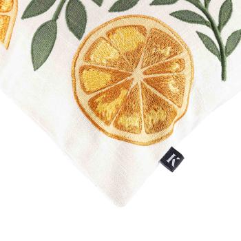 Putetrekk Appelsin broderi 48x48cm nærbilde