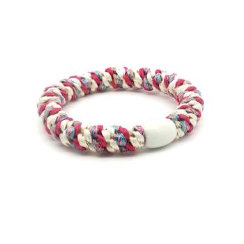 Hårstrikk, blå, rosa, orange