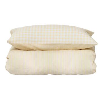 Sengesett krepp Harmony 140x220 cm, gul