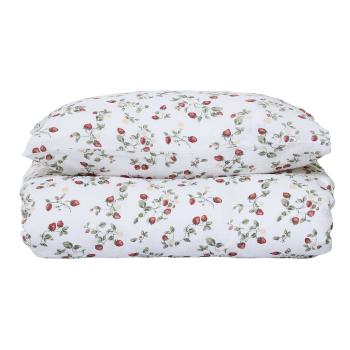 Sengesett krepp Strawberreies 140x220 cm