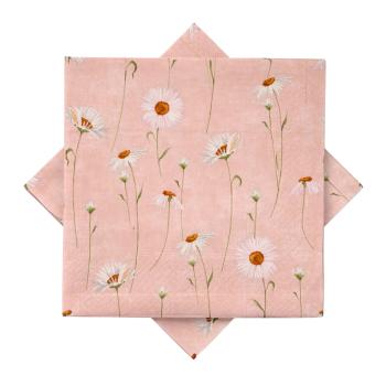 Serviett Margeritt rosa